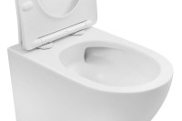 Унитаз подвесной Abber Bequem AC1100TMW безободковый, с микролифтом, матовый белый