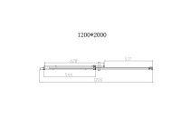 Душевая дверь в нишу Vincea Dice VDS-4D120CLGM 120 см, профиль вороненая сталь, стекло прозрачное
