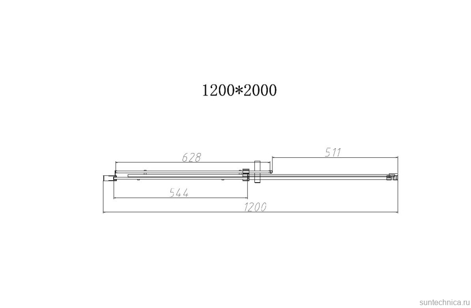 Душевая дверь в нишу Vincea Dice VDS-4D120CLGM 120 см, профиль вороненая сталь, стекло прозрачное