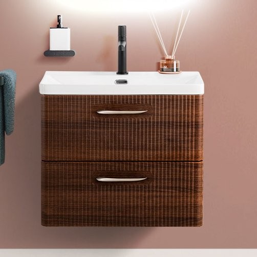 Тумба под раковину BelBagno Due 60 подвесная, noce