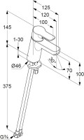 Смеситель для раковины Kludi Pure&Easy 370280565