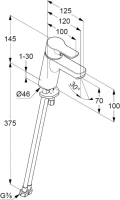 Смеситель для раковины Kludi Pure&Easy 370280565 Смеситель для раковины Kludi Pure&Easy 370280565