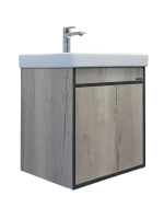 Тумба с раковиной Comforty Вена 55 подвесная, дымчатый дуб