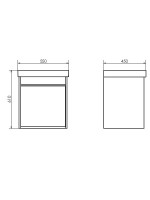 Тумба с раковиной Comforty Вена 55 подвесная, дымчатый дуб