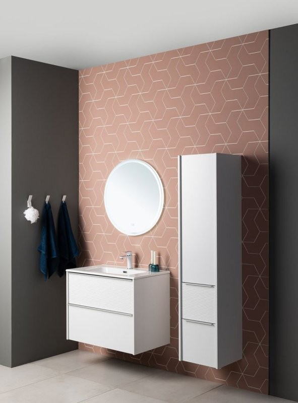 Тумба с раковиной Aquanet Вита 80 подвесная, белая матовая