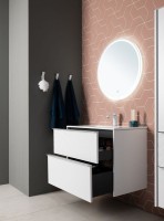 Тумба с раковиной Aquanet Вита 80 подвесная, белая матовая