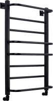 Полотенцесушитель водяной Comfysan Puro-K W-8 80х50 80x55 см, черный матовый, лесенка