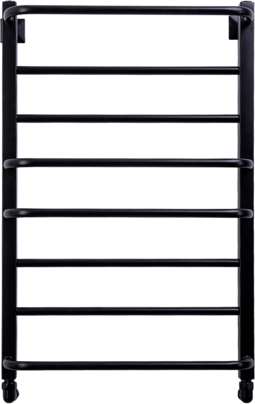 Полотенцесушитель водяной Comfysan Puro-K W-8 80х50 80x55 см, черный матовый, лесенка