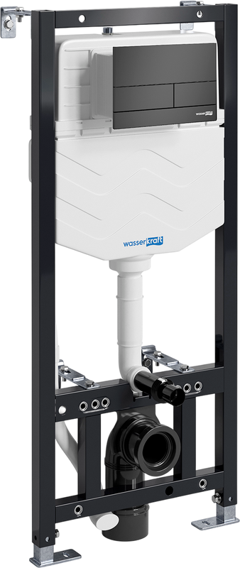 Система инсталляции для унитазов Wasserkraft Aller 10TLT.010.ME.MB04 с кнопкой смыва матовой черной