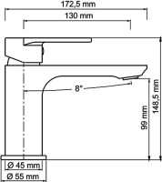 Смеситель для раковины Wasserkraft Elbe 7403
