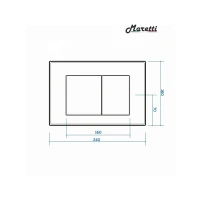 Клавиша смыва Maretti София AC12SF-015, хром