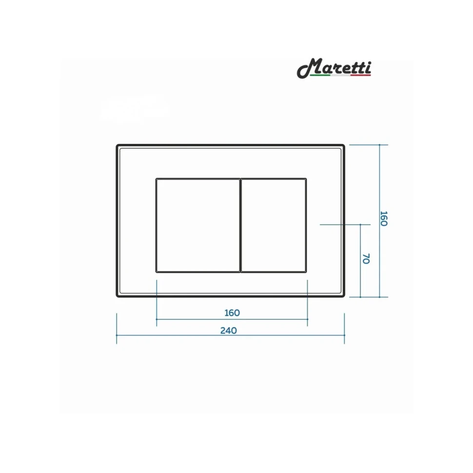 Клавиша смыва Maretti София AC12SF-015, хром
