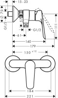 Смеситель для душа Hansgrohe Logis E 71602000