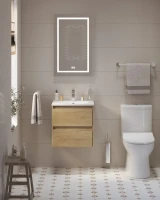 Тумба с раковиной BelBagno Kraft 39 50 rovere nebrasca nature, раковина BB-8099-3-50