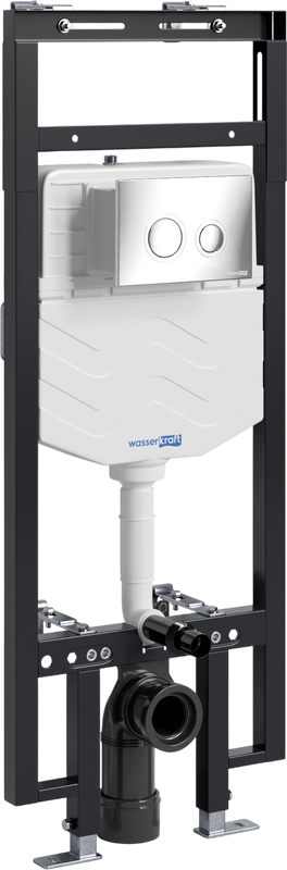 Система инсталляции для унитазов Wasserkraft Dinkel 58TLT.010.ME.CH01 с кнопкой смыва хром