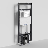 Система инсталляции для унитазов Wasserkraft Dinkel 58TLT.010.ME.CH01 с кнопкой смыва хром