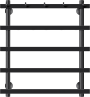 Полотенцесушитель электрический Secado Понтида 1 K, R 60x60 см, подключение справа, матовый черный, лесенка