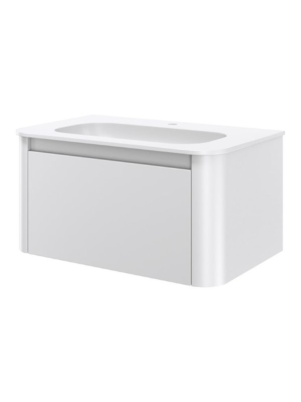 Тумба с раковиной Armadi Art Voi 80 подвесная, matt white