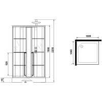 Душевая кабина Niagara Standart ST100/15QR/KL/BKT 100x100, R
