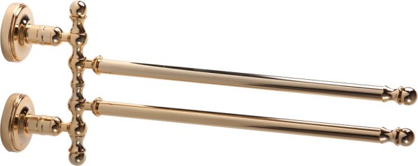 Полотенцедержатель Migliore Mirella 17334 двойной поворотный, золото