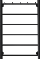 Полотенцесушитель электрический Secado Триада 1 К 80x50 см, подключение справа, матовый черный, лесенка
