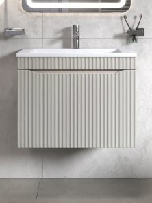 Тумба с раковиной Velvex Alba 70 тирамису