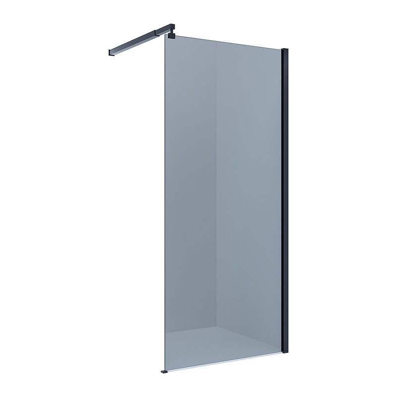 Душевая перегородка Alex Baitler AB29120B4 120 см, профиль черный, стекло тонированное