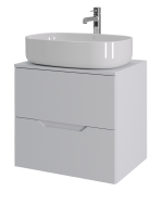 Мебель для ванной комнаты Orange Line 60 подвесная, 2 ящика, матовая белая с раковиной B04-600W