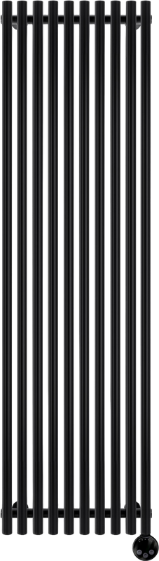 Полотенцесушитель электрический Secado Бергамо плюс 10 1800/500 180x55 см, подключение справа, матовый черный, I-образный