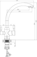 Смеситель для кухни Domaci Ливорно D8649BR брашированный